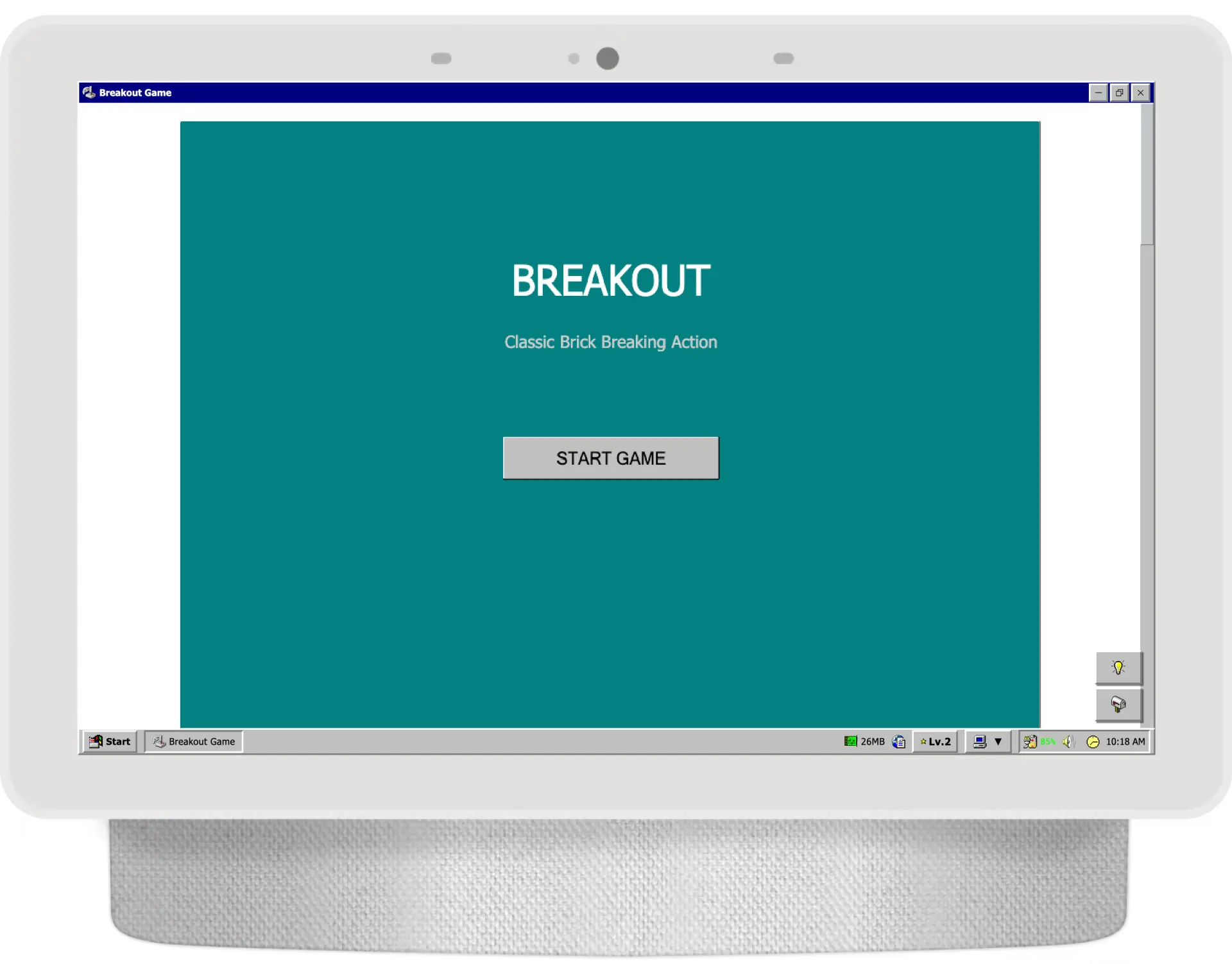 Breakout gameplay screenshot 1